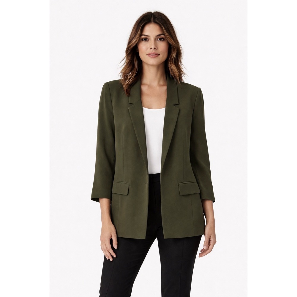 LOFT Olive Green Open-Front Blazer